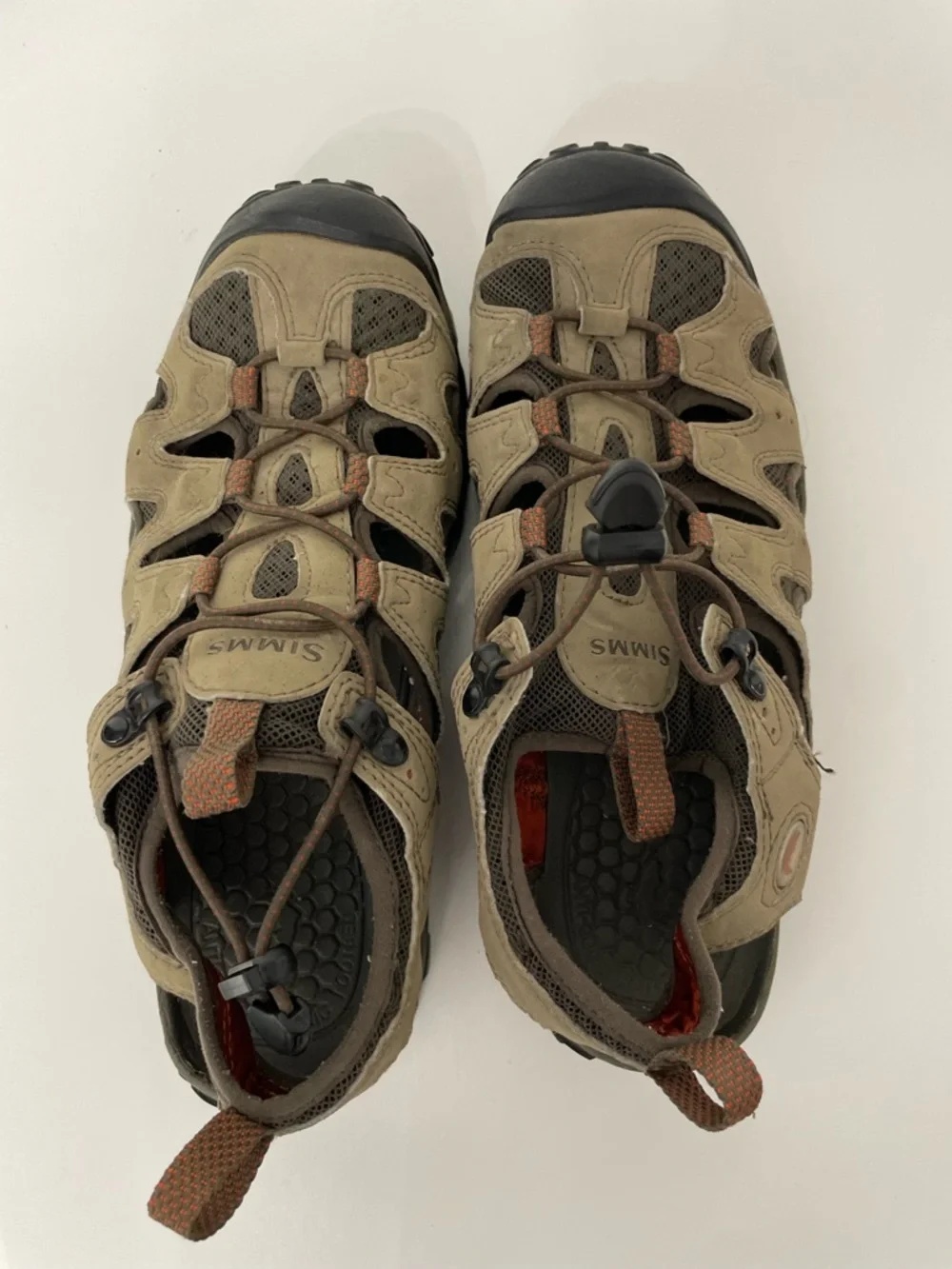 Simms StreamTread Nubuck Leather Water Hiking Fishing Shoe, Mens size 8